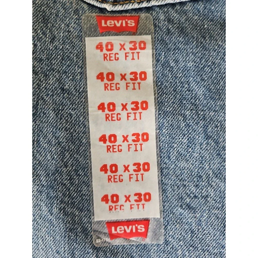 NOS Vintage Levi’s Orange Tab 505 Jeans 40x30 Made In USA Regular Straight Fit
